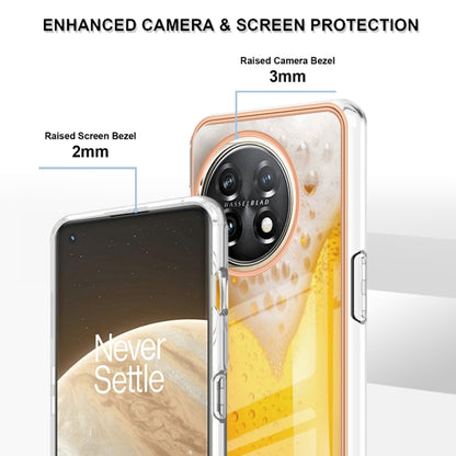 For OnePlus 11 Electroplating Marble Dual-side IMD Phone Case(Draft Beer) - OnePlus Cases by buy2fix | Online Shopping UK | buy2fix