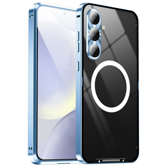For Samsung Galaxy S24 FE 5G MagSafe Magnetic Frosted Metal Phone Case(Blue) - Galaxy S24 FE 5G Cases by buy2fix | Online Shopping UK | buy2fix
