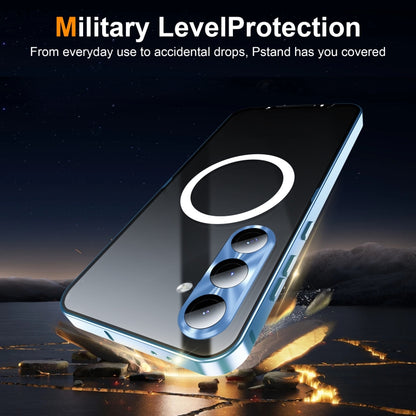For Samsung Galaxy S24 FE 5G MagSafe Magnetic Frosted Metal Phone Case(Blue) - Galaxy S24 FE 5G Cases by buy2fix | Online Shopping UK | buy2fix