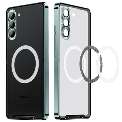 For Samsung Galaxy S25+ 5G MagSafe Magnetic Frosted Metal Phone Case(Green) - Galaxy S25+ 5G Cases by buy2fix | Online Shopping UK | buy2fix