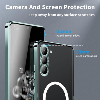 For Samsung Galaxy S25+ 5G MagSafe Magnetic Frosted Metal Phone Case(Green) - Galaxy S25+ 5G Cases by buy2fix | Online Shopping UK | buy2fix