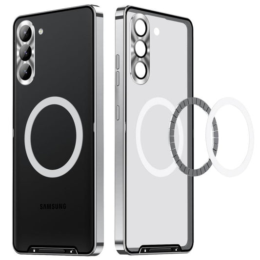 For Samsung Galaxy S25+ 5G MagSafe Magnetic Frosted Metal Phone Case(Silver) - Galaxy S25+ 5G Cases by buy2fix | Online Shopping UK | buy2fix