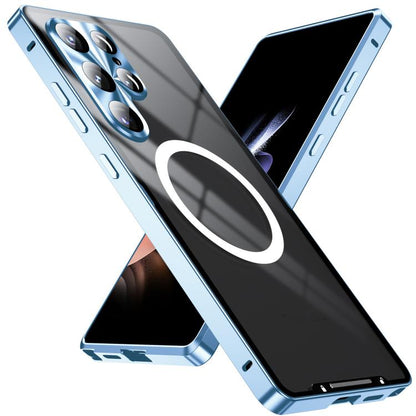 For Samsung Galaxy S25 Ultra 5G MagSafe Magnetic Frosted Metal Phone Case(Blue) - Galaxy S25 Ultra 5G Cases by buy2fix | Online Shopping UK | buy2fix