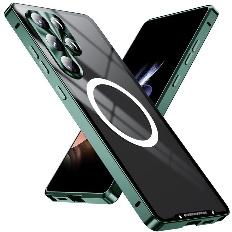 For Samsung Galaxy S25 Ultra 5G MagSafe Magnetic Frosted Metal Phone Case(Green) - Galaxy S25 Ultra 5G Cases by buy2fix | Online Shopping UK | buy2fix