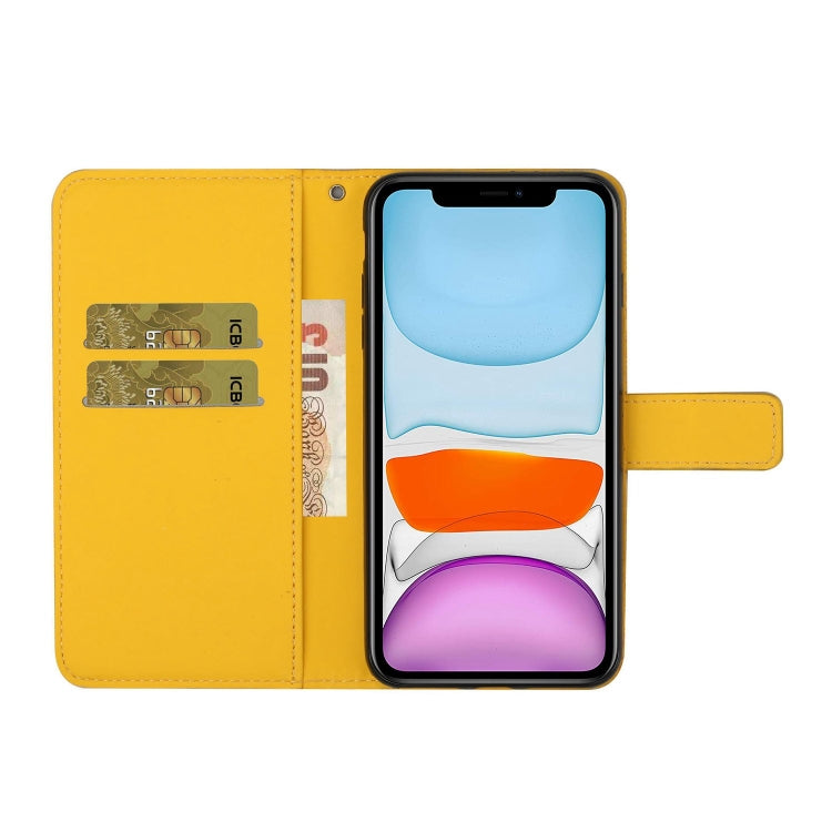 For iPhone 16 Pro Ethnic Style Embossed Pattern Leather Phone Case(Yellow) by buy2fix