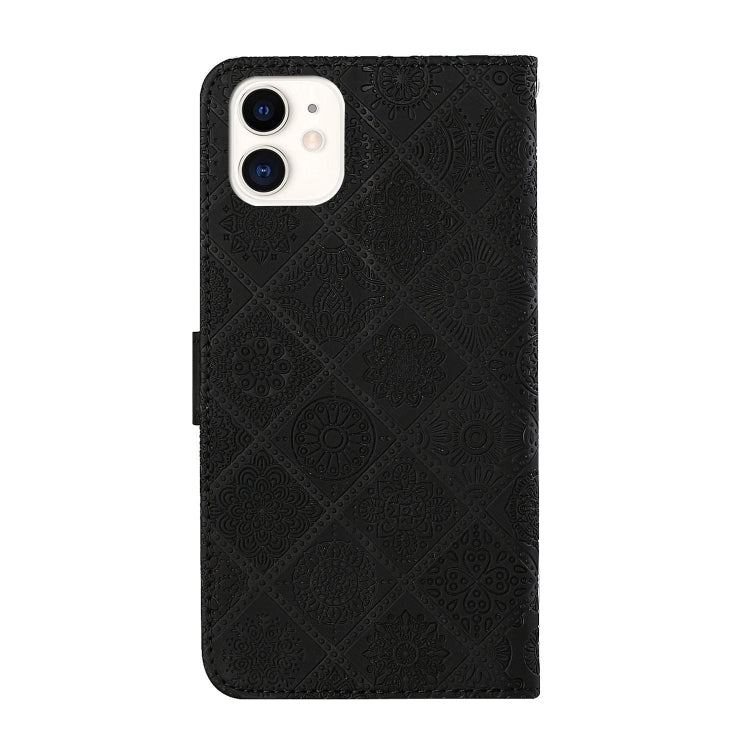 For iPhone 16 Pro Ethnic Style Embossed Pattern Leather Phone Case(Black) by buy2fix