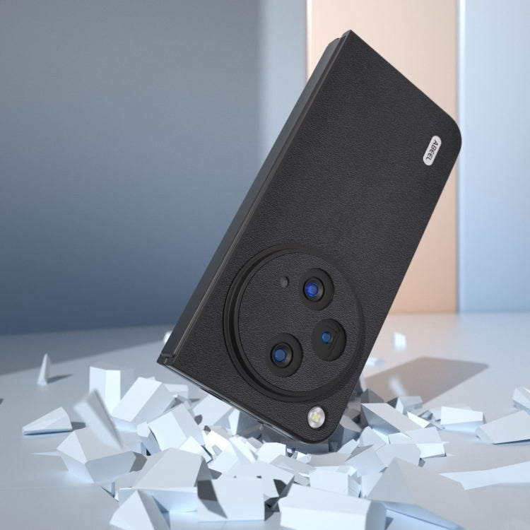 For OPPO Find N3 / OnePlus Open ABEEL Genuine Leather Xiaoya Series Phone Case(Black) by buy2fix