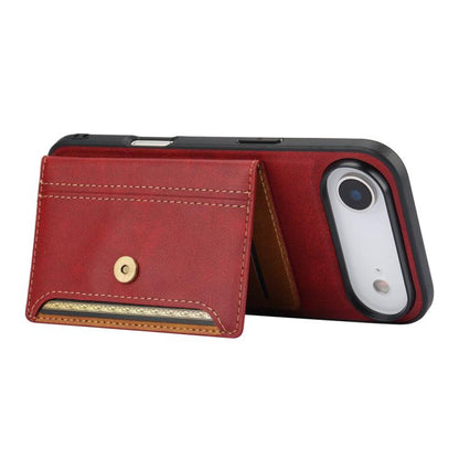 For iPhone Air Calfskin Card Slot TPU Hybrid PU Phone Case(Red) - iPhone Air Cases by buy2fix | Online Shopping UK | buy2fix