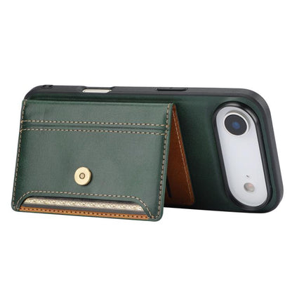 For iPhone Air Calfskin Card Slot TPU Hybrid PU Phone Case(Green) - iPhone Air Cases by buy2fix | Online Shopping UK | buy2fix
