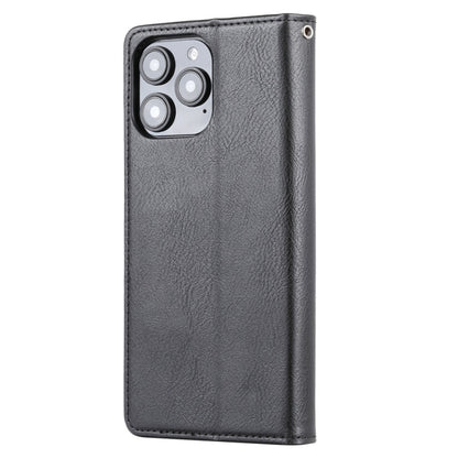 For iPhone 16 Pro Max Knead Skin Texture Flip Leather Phone Case(Black) by buy2fix