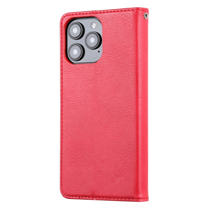 For iPhone 16 Pro Max Knead Skin Texture Flip Leather Phone Case(Red) by buy2fix