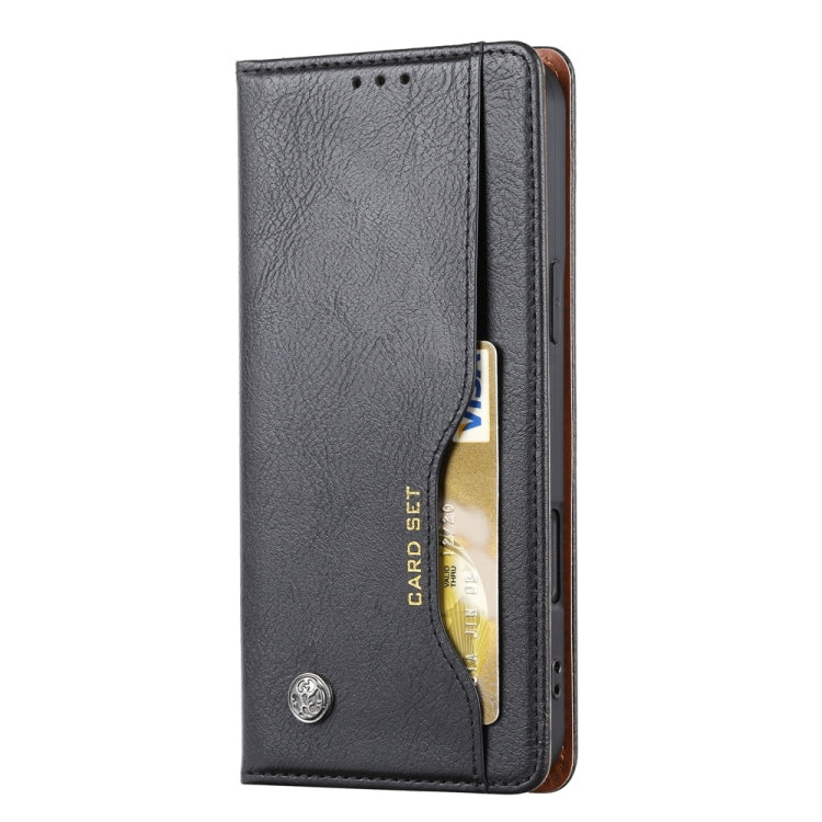 For iPhone 16 Pro Knead Skin Texture Flip Leather Phone Case(Black) by buy2fix