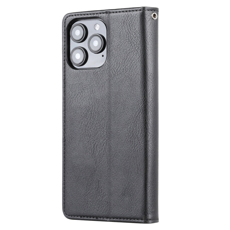 For iPhone 16 Pro Knead Skin Texture Flip Leather Phone Case(Black) by buy2fix