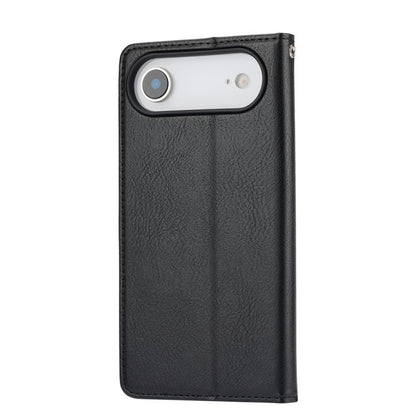For iPhone Air Knead Skin Texture Flip Leather Phone Case(Black) - iPhone Air Cases by buy2fix | Online Shopping UK | buy2fix