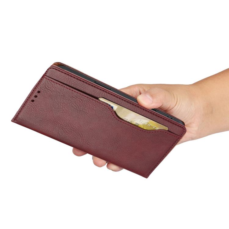 For iPhone Air Knead Skin Texture Flip Leather Phone Case(Wine Red) - iPhone Air Cases by buy2fix | Online Shopping UK | buy2fix