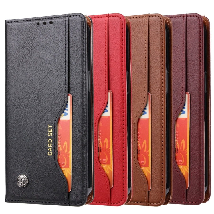 For iPhone 16 Plus Knead Skin Texture Flip Leather Phone Case(Brown) - iPhone 16 Plus Cases by buy2fix | Online Shopping UK | buy2fix