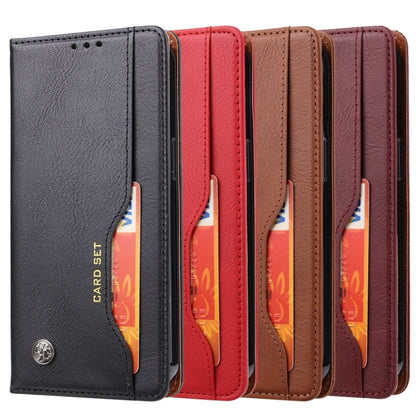 For iPhone 16 Plus Knead Skin Texture Flip Leather Phone Case(Brown) - iPhone 16 Plus Cases by buy2fix | Online Shopping UK | buy2fix