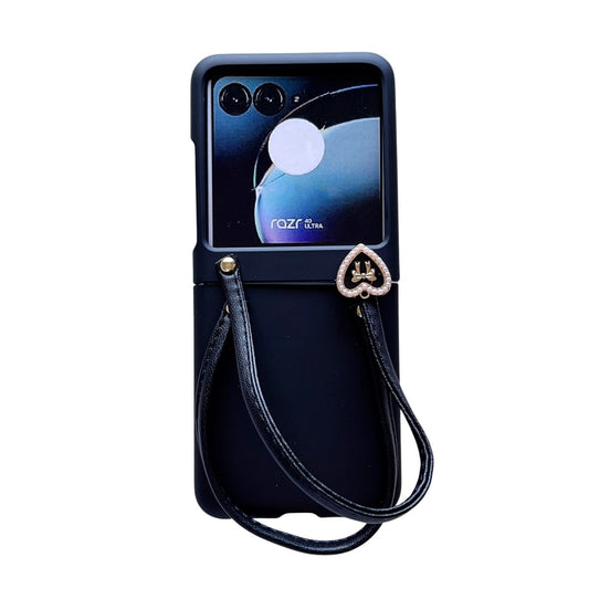 For Motorola Razr 40 Ultra Skin Feel PC Portable Handbag Type Phone Case(Black) - Motorola Cases by buy2fix | Online Shopping UK | buy2fix