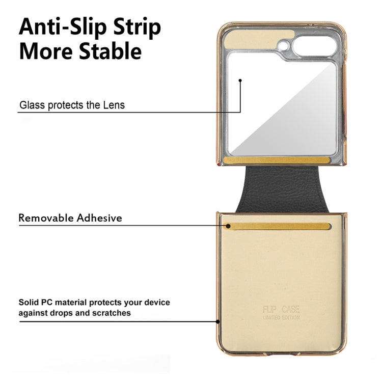 For Samsung Galaxy Z Flip5 Colorful PU Phone Case with Ring Holder(Purple) - Galaxy Z Flip5 Cases by buy2fix | Online Shopping UK | buy2fix