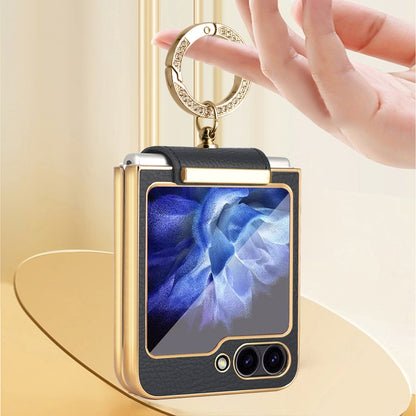 For Samsung Galaxy Z Flip6 Colorful PU Phone Case with Ring Holder(Purple) - Galaxy Z Flip6 5G Cases by buy2fix | Online Shopping UK | buy2fix