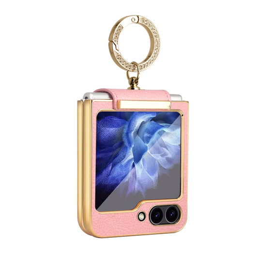 For Samsung Galaxy Z Flip6 Colorful PU Phone Case with Ring Holder(Pink) - Galaxy Z Flip6 5G Cases by buy2fix | Online Shopping UK | buy2fix