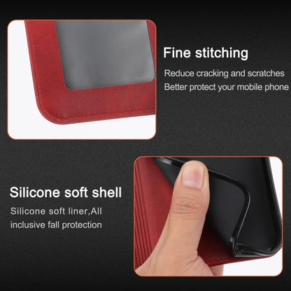 For iPhone 16 Pro Embossed Happy Cat Pattern Flip Leather Phone Case(Red) by buy2fix