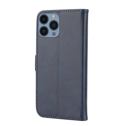 For iPhone 16 Pro Embossed Happy Cat Pattern Flip Leather Phone Case(Blue) by buy2fix