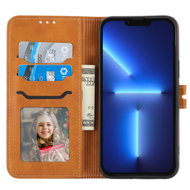 For iPhone 16 Pro Embossed Happy Cat Pattern Flip Leather Phone Case(Yellow) by buy2fix