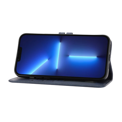 For iPhone 16 Pro Embossed Happy Cat Pattern Flip Leather Phone Case(Grey) by buy2fix