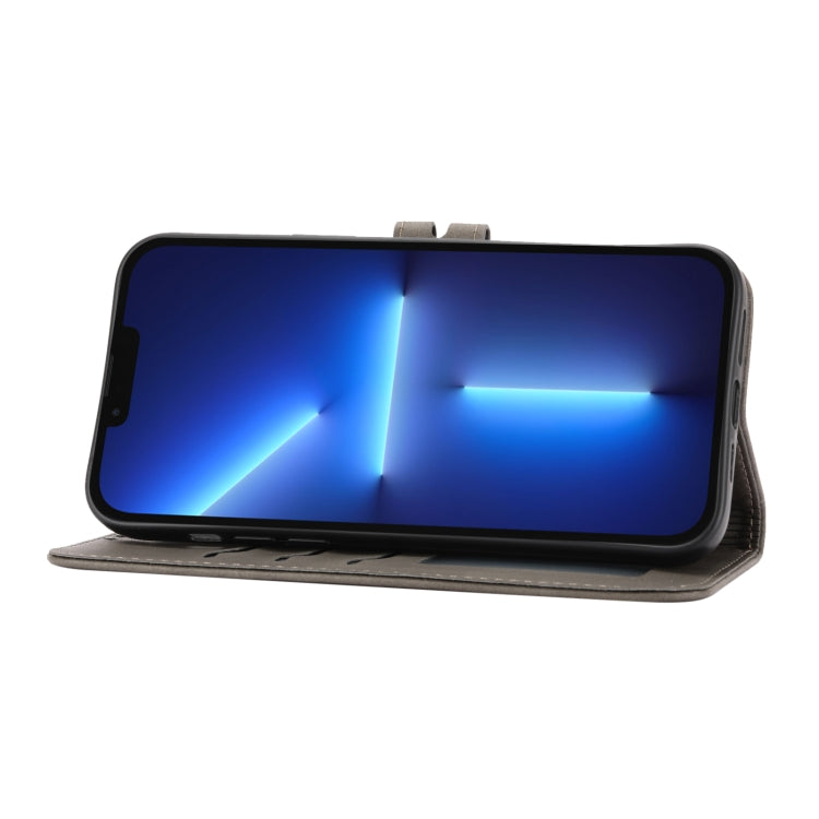 For iPhone 16 Pro Embossed Happy Cat Pattern Flip Leather Phone Case(Black) by buy2fix