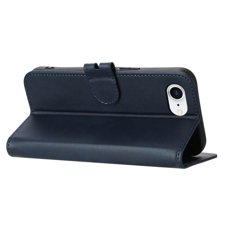 For iPhone 16e Embossed Happy Cat Pattern Flip Leather Phone Case(Blue) by buy2fix