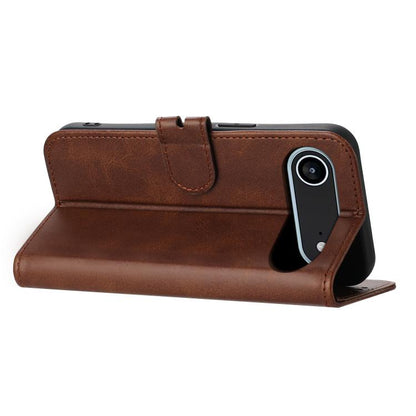 For iPhone Air Embossed Happy Cat Pattern Flip Leather Phone Case(Brown) - iPhone Air Cases by buy2fix | Online Shopping UK | buy2fix