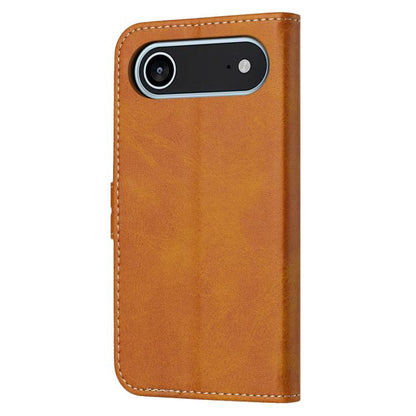 For iPhone Air Embossed Happy Cat Pattern Flip Leather Phone Case(Yellow) - iPhone Air Cases by buy2fix | Online Shopping UK | buy2fix