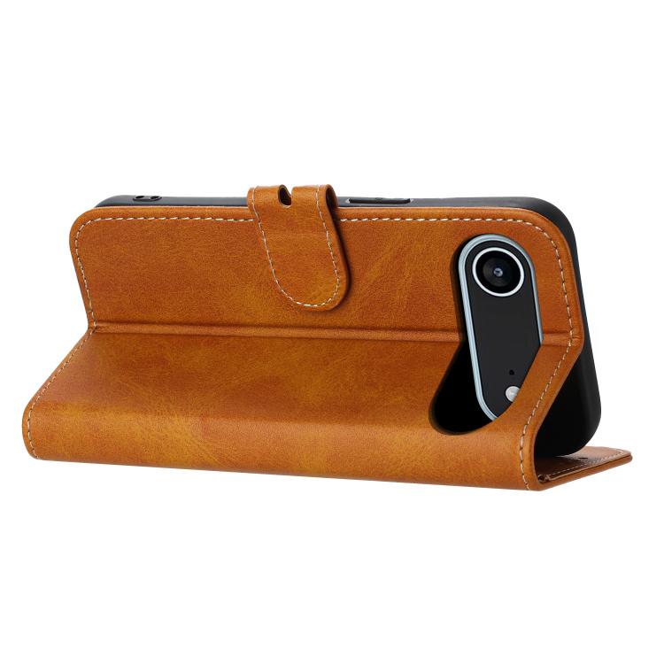 For iPhone Air Embossed Happy Cat Pattern Flip Leather Phone Case(Yellow) - iPhone Air Cases by buy2fix | Online Shopping UK | buy2fix