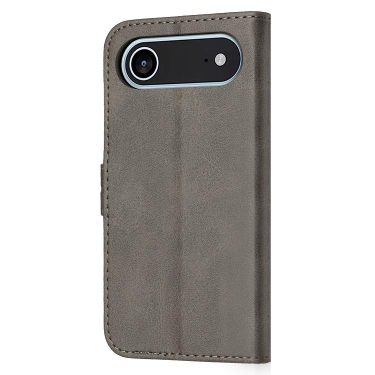 For iPhone Air Embossed Happy Cat Pattern Flip Leather Phone Case(Grey) - iPhone Air Cases by buy2fix | Online Shopping UK | buy2fix