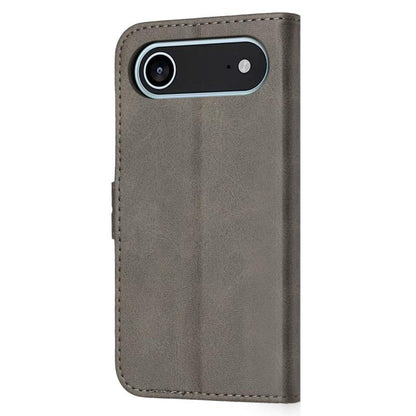For iPhone Air Embossed Happy Cat Pattern Flip Leather Phone Case(Grey) - iPhone Air Cases by buy2fix | Online Shopping UK | buy2fix