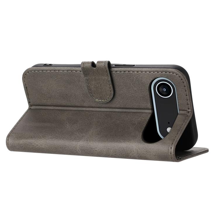 For iPhone Air Embossed Happy Cat Pattern Flip Leather Phone Case(Grey) - iPhone Air Cases by buy2fix | Online Shopping UK | buy2fix