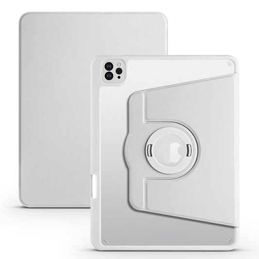 For iPad Pro 11 2022 / Air 10.9 2022 Acrylic 360 Rotation Detachable Leather Tablet Case(Grey) - iPad Pro 11 (2022/2021) Cases by buy2fix | Online Shopping UK | buy2fix