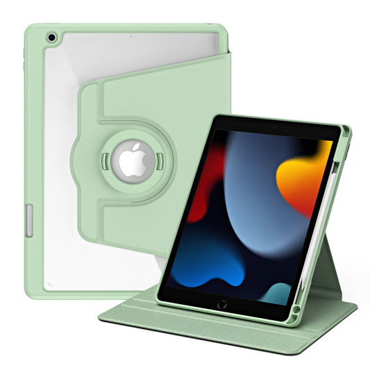 For iPad Pro 10.2 2021/2020/2019 Acrylic 360 Rotation Detachable Leather Tablet Case(Green) - iPad 10.2 Cases by buy2fix | Online Shopping UK | buy2fix