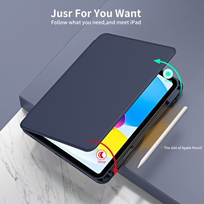 For iPad 2025 / 2022 Acrylic 360 Rotation Detachable Leather Tablet Case(Dark Blue) - iPad 2025 / 2022 Cases by buy2fix | Online Shopping UK | buy2fix