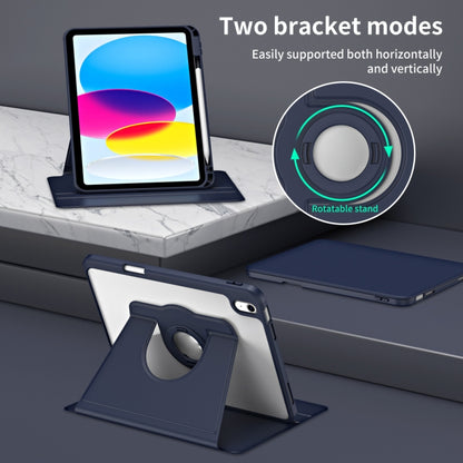 For iPad 2025 / 2022 Acrylic 360 Rotation Detachable Leather Tablet Case(Dark Blue) - iPad 2025 / 2022 Cases by buy2fix | Online Shopping UK | buy2fix