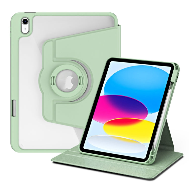 For iPad 2025 / 2022 Acrylic 360 Rotation Detachable Leather Tablet Case(Green) - iPad 2025 / 2022 Cases by buy2fix | Online Shopping UK | buy2fix