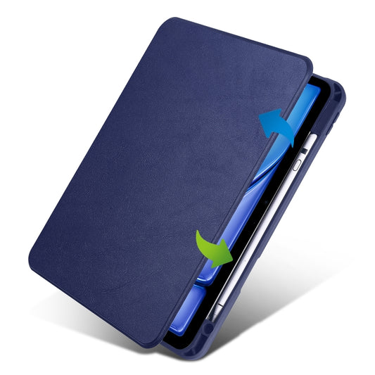 For iPad Air 13 2025 / 2024 Acrylic 360 Rotation Detachable Leather Tablet Case(Dark Blue) - iPad Air 13 2025 / 2024 Cases by buy2fix | Online Shopping UK | buy2fix