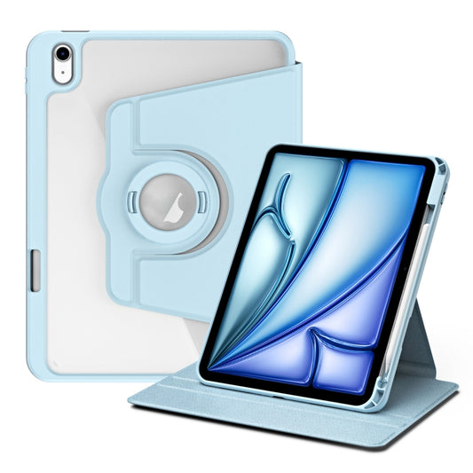 For iPad Air 11 2025 / 2024 Acrylic 360 Rotation Detachable Leather Tablet Case(Ice Blue) - iPad Air 11 2025 / 2024 Cases by buy2fix | Online Shopping UK | buy2fix
