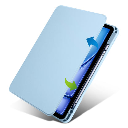 For iPad Air 11 2025 / 2024 Acrylic 360 Rotation Detachable Leather Tablet Case(Ice Blue) - iPad Air 11 2025 / 2024 Cases by buy2fix | Online Shopping UK | buy2fix