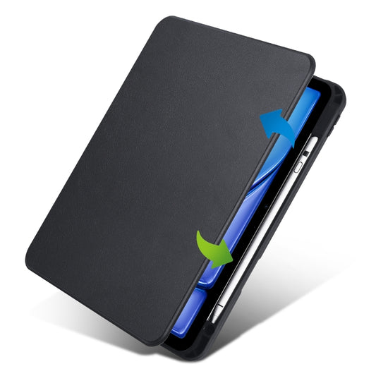 For iPad Air 11 2025 / 2024 Acrylic 360 Rotation Detachable Leather Tablet Case(Black) - iPad Air 11 2025 / 2024 Cases by buy2fix | Online Shopping UK | buy2fix