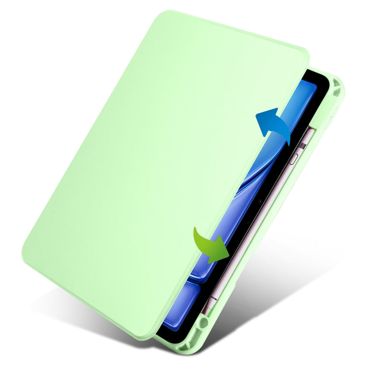 For iPad Air 11 2025 / 2024 Acrylic 360 Rotation Detachable Leather Tablet Case(Green) - iPad Air 11 2025 / 2024 Cases by buy2fix | Online Shopping UK | buy2fix