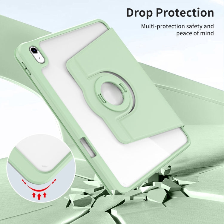 For iPad Air 11 2025 / 2024 Acrylic 360 Rotation Detachable Leather Tablet Case(Green) - iPad Air 11 2025 / 2024 Cases by buy2fix | Online Shopping UK | buy2fix