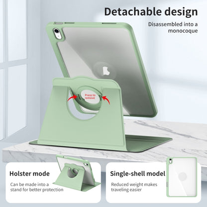 For iPad Air 11 2025 / 2024 Acrylic 360 Rotation Detachable Leather Tablet Case(Green) - iPad Air 11 2025 / 2024 Cases by buy2fix | Online Shopping UK | buy2fix