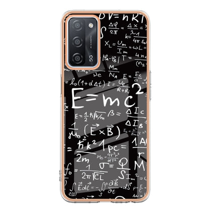For OPPO A55 5G / A53s 5G / A54 4G Electroplating Marble Dual-side IMD Phone Case(Equation) by buy2fix